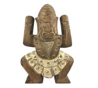 Coco Papaya Totem d'Immunité Koh Wua Ta Lap en Bois 30cm Brown