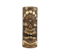 Coco Papaya Totem Tiki h25cm, Statuette Maori en Bois Exotique.