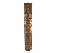 Coco Papaya Totem Tiki Intérieur/Extérieur 100cm en Bois | Sculpture sur Bois Artisanale