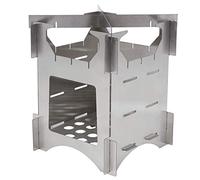 Coco pauvres Poêle de Camping, Poêle à Bois Pliant en Acier Inoxydable Mini Poêle Mini Gazéificateur à Bois pour Pique-Nique BBQ Camping Randonnée Voyage 10 x 10 x 12,7 cm