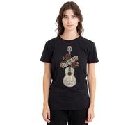 Coco Recuerdame Ernesto's Famous Guitar Ladies T Shirt, Black, Noir, M Femme