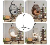 COCO Support de chaise suspendue en forme d'œuf sans panier noir acier avec manuel de montage(jbc87n)Vidaxl