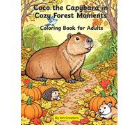 Coco the Capybara in Cozy Forest Moments Coloring Book for Adults: Relaxing Woodland Scenes with a Cute Capybara for Stress Relief and Mindful Coloring