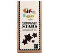Cocoa Loco Organic Dark Chocolate Raspberry Stars 100g