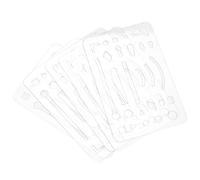 Cocoarm 10Pcs Cache à Effacer, Règle de Dessin Transparente Orange en Acier Inoxydable avec Multiples Fentes pour la Conception et le Dessin Technique (Transparente)