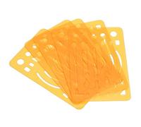 Cocoarm 10Pcs Cache à Effacer, Règle de Dessin Transparente Orange en Acier Inoxydable avec Multiples Fentes pour la Conception et le Dessin Technique (ORANGE)