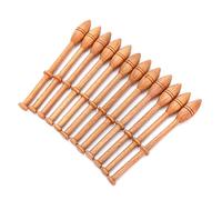 Cocoarm 12pcs Bobine en Bois pour Dentelle Antique Vintage de Style Français Outils de Bricolage à la Main avec Finition Brillante pour les Chapeaux de Tissage