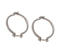 Cocoarm 2 Pièces Collier de Serrage en V d'échappement de Turbine Collier de Serrage d'échappement de Turbocompresseur en Alliage Métallique avec Boulon et écrou pour Reconstruction et Réparation