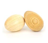 Cocoarm 2 Pièces en Bois Oeuf Musical bébé Jouet Tout-Petits Jouet Sensoriel Infantile Shaker avec Joint étanche Surface Lisse Son Uniforme pour Le Développement de la Petite (Couleur du Journal