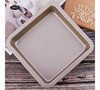 Cocoarm 2 Pièces Moule à Gâteau Plateau de Moule à Gâteau Antiadhésif en Acier au Carbone 8,9 X 8,9 X 1, Po pour la Cuisson du Pain de Pizza de au Fromage dans la Cuisine à Domicile Boulangerie