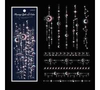 Cocoarm 20 Pièces Autocollants de Planificateur Esthétique Ensemble d'Autocollants de Planificateur Décoratifs en PET pour Journal Calendrier Scrapbook, Styles Vifs, Forte Adhérence, Portable pour