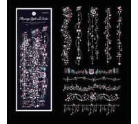 Cocoarm 20 Pièces Autocollants de Planificateur Esthétique Ensemble d'Autocollants de Planificateur Décoratifs en PET pour Journal Calendrier Scrapbook, Styles Vifs, Forte Adhérence, Portable pour