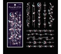 Cocoarm 20 Pièces Autocollants de Planificateur Esthétique Ensemble d'Autocollants de Planificateur Décoratifs en PET pour Journal Calendrier Scrapbook, Styles Vifs, Forte Adhérence, Portable pour