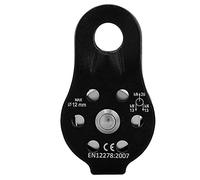 Cocoarm 26KN Poulie à Simple en Alliage D'Aluminium Lourd, Rotation Fluide Plaques Latérales Anti-Rouille, avec Trou de 12mm pour Escalade Transport Levage (BLACK)