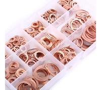 Cocoarm 280pcs 12 Tailles Copper Flat Washer Laveuses Ordinaires avec Raccord de Boîte pour Vis Boulons Attaches
