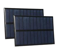 Cocoarm 2Pcs Panneau Solaire Module de Panneau Solaire en Polysilicium 1,6W 5,5V Chargeur de Batterie Portable avec Résine Époxy Conception Étanche à Haute Conversion pour Projets de Lumières de