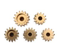 Cocoarm 32P Jeu D'Engrenages de Pignon Moteur Kit de 5 Pièces 12T-16T en Alliage D'Aluminium pour Arbre de 3.175mm Modèle de Voiture RC 1/10 avec Couleur Or