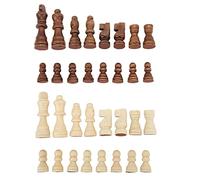 Cocoarm 32PCS Échecs en Bois, Pièces D'Échecs Pions D'Échecs Taille Standard Internationale avec Fond en Feutre Doux pour Amateurs D'Échecs et Débutants