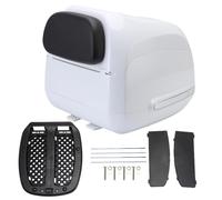 Cocoarm 35L Coffre de Moto Sac Arrière pour Siège Top Case de Scooter Stockage Verrouillable, Convient pour Casque Intégral, Outils, Vélos électriques, Scooters, Stockage Spacieux, (Perle Blanche)