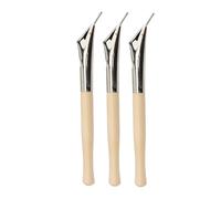 Cocoarm 3Pcs Pottery Batik Printing Pen Clay Tools, Clay Carving Tools Clay Sculpting Tools for Artists with Beech Wood Handle & Stainless Steel Head