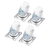 Cocoarm 4pcs 1 Pouce Roues Pivotantes, Polypropylène avec Support de Fer, Rotation à 360 Degrés pour le Mobilier et les Chariots, capacité de Chargement 30 Kg au Total