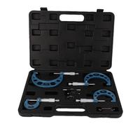 Cocoarm 4Pcs Jauge à Micromètre, Jeu de Micromètres Extérieurs 0-100mm Plage 0.01mm Précision avec Enclumes en Carbure Arrêt à Cliquet pour les Tâches de Fabrication D'Ingénierie