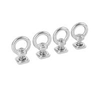 Cocoarm 4pcs M8 T Track Mount Tie Tie vers Le Bas des œillets d'ancre Kit de Boulons pour Rack de Toit avec compatibilité Large en Acier Inoxydable à Haute Résistance Installation Facile (Silver)