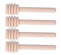 Cocoarm 50pcs Bâton de Dipper Miel en Bois, Agitateur de Miel en Bois de qualité Supérieure pour Sirop de Confiture de arrosé, pour le Petit-déjeuner et les Cadeaux de Fête