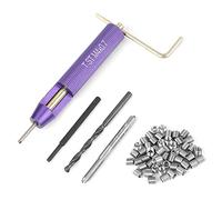 Cocoarm 50pcs Insert de Bobine Hélicoïdale en Acier Inoxydable, Insert fileté de Fil enroulé M4 X 2D pour la Réparation de L'aluminium Magnésium avec Outil D'installation Foret