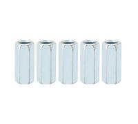 Cocoarm 5pcs Écrous Hexagonaux M12x40 en Acier au Carbone Écrous à Manchon Hexagonaux Zingués Haute Résistance Résistant à la Corrosion pour Fixations Industrielles de Construction (Opposé 17)