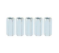 Cocoarm 5pcs Écrous Hexagonaux M12x40 en Acier au Carbone Écrous à Manchon Hexagonaux Zingués Haute Résistance Résistant à la Corrosion pour Fixations Industrielles de Construction (En face 15)