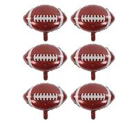 Cocoarm 6Pcs Ballons de Football Ballons en Aluminium sur le Thème du Football de Grande Taille Sécurité Non Toxique Réutilisables avec Motifs Transparents pour