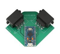 Cocoarm Adaptateur de Contrôleur de Jeu USB, Double Entrée, PCB 1000Hz (#3) | Interface joystick, réponse inférieure à 1 ms, interface micro pour deux joueurs, jeu rétro PC RasPi FPGA