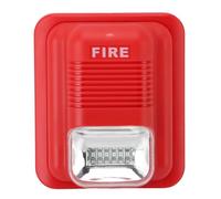 Cocoarm Alarme Incendie Sonore et Lumineuse, 12 V 24 V, LED Intégrée, Sirène D’Avertissement Incendie Super Puissante avec Lumière Rouge Clignotante pour Bâtiments Résidentiels, Centres