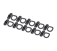 Cocoarm Ancrages D'arrimage en Fer, Anneau en D à Montage en Surface, 10 Ensembles 'Anneaux 'arrimage Robustes Plaqués Zinc pour Remorques, Camions, Bateaux, Camping-Cars avec Installation à 2