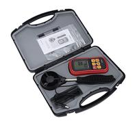 Cocoarm Anémomètre ABS Jauges de Vitesse du Vent Numériques avec Direction du Vent 0 à 45 M/s 500 Enregistrements de Données Enregistrement de Données LCD pour les Tests sur le Terrain CVC