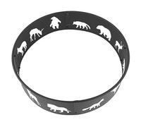 Cocoarm Anneau de Feu Portable en Acier, Anneau de Feu de Camp en Fer forgé 31,1 X 7,5 Pouces, Motif Animal évidé, Assemblage de 4 Panneaux, Vue à 360 Degrés pour Les Rassemblements de Camping en