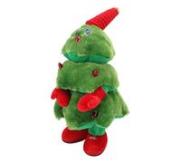 Cocoarm Arbre de Noël électrique en Peluche Chantant et Dansant avec Plastique, Coton et Polyester, 8 Chansons Lumineuses, 20 X 18 X 41 Cm, pour Enfants, Décoration de Table, de canapé (Arbres de