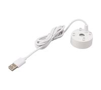 Cocoarm Atomizer Fogger Maker Maker avec 4 Perles à LED Powered for Fish Tanks Vases étanche Humidificateur Aménagement Paysager Intérieur Extérieur (White)