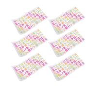 Cocoarm Autocollants Adhésifs Alphabet, Conception de Mignonne pour des Projets de Bricolage Durables, 6 Feuilles pour L'étiquetage et les Décorations Festives