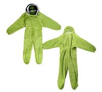Cocoarm Bee Suit Air Cotton Combinaison d'apiculture une Pièce XL avec Voile Amovible, Poignets élastiques et Taille, Plusieurs Poches pour l'inspection des Apiculteurs, Travail en Ruche