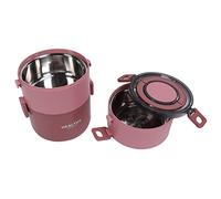 Cocoarm Boîte à Déjeuner Thermique, Boîte à Déjeuner en Acier Inoxydable de 2 200 Ml avec 3 Couches Amovibles, à Isolée en Acier Inoxydable 304, Couvercle Résistant aux Fuites pour le Bureau, (Asie