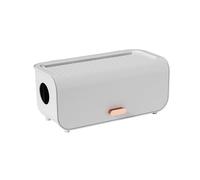 Cocoarm Boîte de Gestion des Câbles à Fixation Murale, Organiseur de Cordons, Boîte Cache-câbles en Plastique pour Multiprises, Chargeurs, Fils de TV et D’Ordinateur, avec Fond Amovible, (White)