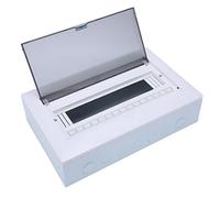 Cocoarm Boîte de Protection de Distribution, Boîte de Distribution d'énergie en PC et en Acier Inoxydable, 15 Voies avec Couvercle givré sur Rail DIN, Montage pour les Maisons, les Ateliers, les