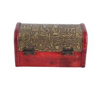 Cocoarm Boîte de Rangement de Bijoux en Bois Vintage Organisateur de Bijoux Classique Européen Coffre au Trésor fabriqué à la Main avec Verrouillage de Mot de Passe pour Bracelets Boucles (Petite
