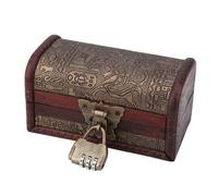 Cocoarm Boîte de Rangement de Bijoux en Bois Vintage Organisateur de Bijoux Classiques Européens avec Verrouillage de Mot de Passe pour Bracelet Boucles Brooch Coiffure Clamp/Holder Clamp/Holder