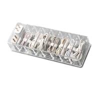 Cocoarm Boîte de Rangement pour Câbles de Données, Boîte de Rangement pour Câbles de Chargement en Plastique Transparent avec 10 Attaches Métalliques, Multi-Grille, Grande capacité 9,8 X 3,1 X 1,8