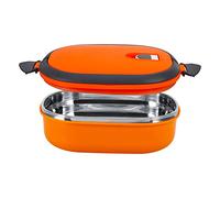 Cocoarm Boîte Repas Thermique 800 Ml, une Seule Couche Orange | Récipient portatif à poignée arquée, couvercle à ouverture facile avec trou d\'air, étanchéité de la bague d\'étanchéité,