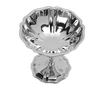 Cocoarm Bols à Glace en Acier Inoxydable, Bols à Dessert avec Socle en Acier Inoxydable de qualité Alimentaire 10 X 7,3 X 9,5 Cm Réutilisables pour Coupes Glacées, Parfaits aux Fruits, Pudding