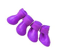 Cocoarm Bottes d'étanchéité pour Chiens, Bottes de Silicone de Chien Mignon de Design étanche avec Un Design Mignon et à la Mode, Léger et Doux et Imperméable à l'épalte de Souple pour de Pluie (S)